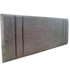 Imagem de Cabeceira Cama Siena Double Suede Marrom Casal 140 X 60 Rbl