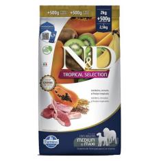 Imagem de Ração N&D Tropical Selection Para Cães Adultos Medium/Maxi Cordeiro Le