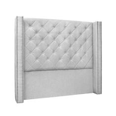 Imagem de Cabeceira Cama Box Solteiro 90 cm Vicenza Linho Grigio S04 - D'Rossi