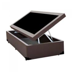 Imagem de Cama Box Baú Solteiro Nk Camas Sintético Marrom 41X88x188