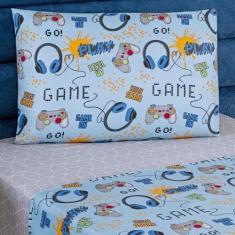 Imagem de Jogo De Cama Lençol Bouti Infantil Kids Solteiro 03 Peças - Game  - Bi