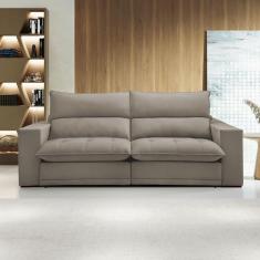 Imagem de Sofá 2 Lugares Martinho Retrátil Veludo Bege Claro - Celflex