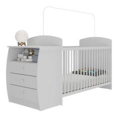 Imagem de Berço Cômoda para Colchão 60x130cm Cajuzinho Multimóveis BB0516, Branc