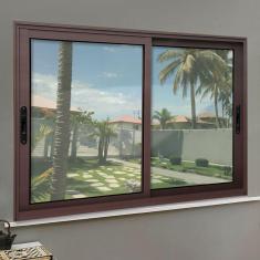 Imagem de Janela Elite 2 Folhas Moveis 100 X 100 Vidro Liso Corten