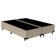 Imagem de Cama Box Queen Bipartido Starflex Suede Bege 158X198x42