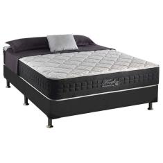 Imagem de Cama Box Casal: Colchão Molas Ensacadas Anjos Masterpocket Fort Flex + Base Crc Suede Gray(138X188)