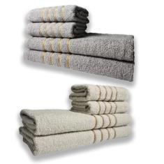 Imagem de 2 Jogos De 4 Toalhas 4 Banho 4 Rosto Dubai 100% Algodão Cz+bg