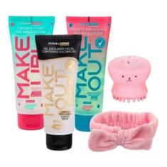 Imagem de Kit Skincare Sabonete Pré Pós Esfoliante Tiara Esponja Limpeza De Pele