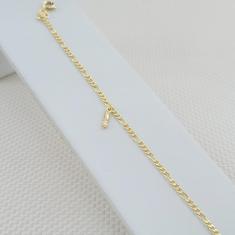 Imagem de Pulseira Infantil Elo 3x1 Banhada A Ouro Com Figa Bijou Art