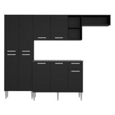 Imagem de Armário De Cozinha Compacta Com Tampo Lisboa Multimóveis Preto