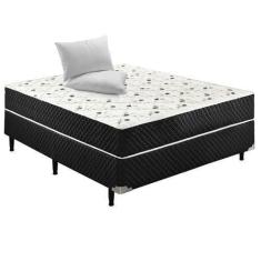 Imagem de Cama Box Conjugado Viúva sp Móveis Molas Ensacadas - 44x128x188cm