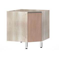 Imagem de Balcão Sem Tampo Canto Diagonal Luciane Luci Legno Crem e Cumaru