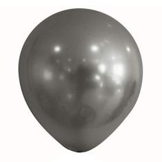 Imagem de Balão Cromado Metalizado Chumbo - 9 Polegadas - 25 Unidades