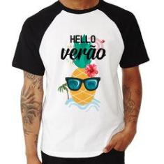 Imagem de Camiseta Raglan Hello Verão - Foca Na Moda