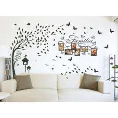 Imagem de Adesivo Decorativo Porta Foto Família e Árvore e Borboletas