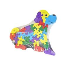 Imagem de Quebra Cabeça Infantil 3D Madeira Mdf Alfabeto 26 Peças Dog - Fato Toy