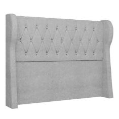 Imagem de Cabeceira Casal Queen Cama Box 160cm Malva I02 Bouclê Cinza - Mpozenat
