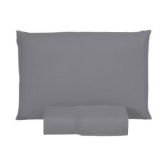 Imagem de Kit Jogo De Cama 400 Fios Solteiro 2 Peças Hotel Pousada Tecido Acetin