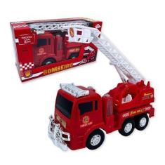 Imagem de Bombeiro Caminhão Brinquedo Carrinho Salva Vidas Som E Luz. - Toy King