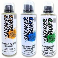 Imagem de Kit Limpa Impermeabiliza Tira Odor Tênis Sneakers Calçado - Sneaker Gu
