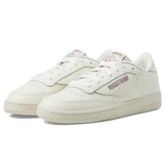 Imagem de Reebok Tênis de caminhada feminino Club C 85, Giz/giz/ouro rosa, 40