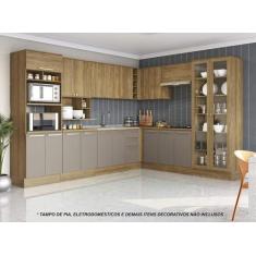 Imagem de Armário de Cozinha Modulada Completa de Canto 14 peças 3,29x2,58m 214 