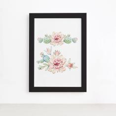 Imagem de Quadro Cacto Flores Moldura  22x32cm