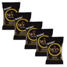 Imagem de Kit de Preservativos com 5 Pacotes SKYN Original com 3 Unidades