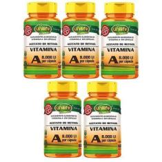 Imagem de Kit Com 5 Vitaminas A 500 Mg 60 Capsulas 8000 Ui Unilife Original