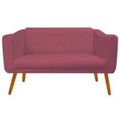 Imagem de Namoradeira  Decorativa  Céci Pés Madeira 2 Lugares Sala de Estar Rece