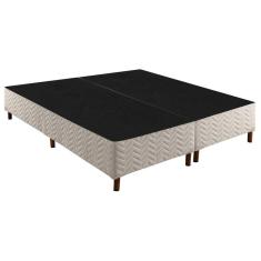 Imagem de Base Box King Mônaco Ecosono 42x193x203cm Rustico Branco/Bordo
