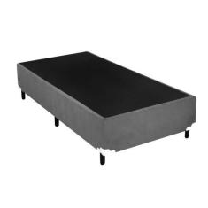 Imagem de Base Box Solteiro Suede Cinza 78 X 188 X 40 - Bueno Sono Cama & Colchã