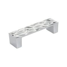 Imagem de Amerock | Puxador de armário | Cromo polido | 3-3/4 polegadas (96 mm) Centro a Centro | Calathea | 1 pacote | Puxador de gaveta | Puxador de gaveta | Ferragens de armário