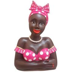 Imagem de Boneca Namoradeira Grande Com Laço no Cabelo Decor - Rosa - Retrofenna