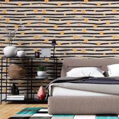 Imagem de Papel De Parede Adesivo Listrado Corações N06248 0,58X3,00M