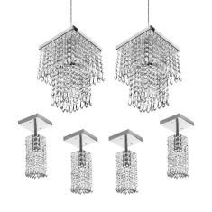 Imagem de Kit 2 Pendente Cristal Acrilico Marrycrillic  +4 Clearcrilic