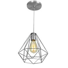 Imagem de Pendente Diamante Aramado Grande Cromado