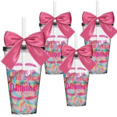 Imagem de 4 Copos Convite Personalizados para Daminha - Doce Mesmo