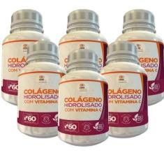 Imagem de Colágeno hidrolisado com vitamina C 500mg 60 cáps 6 potes