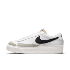 Imagem de Nike Blazer Low Platform DJ0292-101 Womens Casual Shoes (White/Black-Orange)