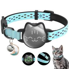 Imagem de Suporte de Airtag impermeável com coleira de gato com alça reflexiva