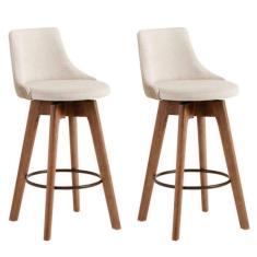 Imagem de Kit 2 Banquetas Gourmet Copacabana-tecido Linho 56