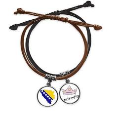 Imagem de DIYthinker Pulseira de couro com a bandeira nacional da Bósnia e Herzegovina