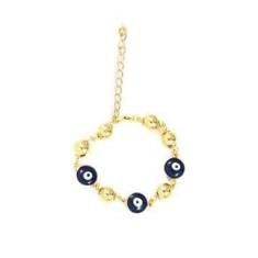 Imagem de Pulseira Folheada a Ouro 18k Modelo Olho Grego