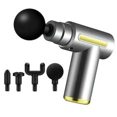 Imagem de Massageador Elétrico Prata Nº18 - Mini Fascial Gun