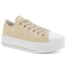 Imagem de Tênis Casual Feminino Dourado Branco Ramarim 2397222-0010-Feminino