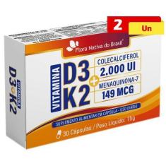 Imagem de Vitamina D3 E Vitamina K2 2 X 30 Cápsulas - Flora Nativa