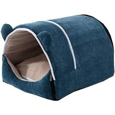 Imagem de Cama De Cachorro Semi-fechada Retangular Quente E Aconchegante Para Gatos Ou Cães Pequenos, Cama De Cachorro Pequeno Com Capa Lavável Removível, Cama De Cachorro Com Colchão De Pelúcia, Fundo Anti