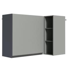 Imagem de Armário Aéreo de Canto 1 Porta e Adega Cinza Nice Madesa