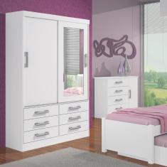 Imagem de Guarda Roupa 2 Portas Meridian Branco D`Doro